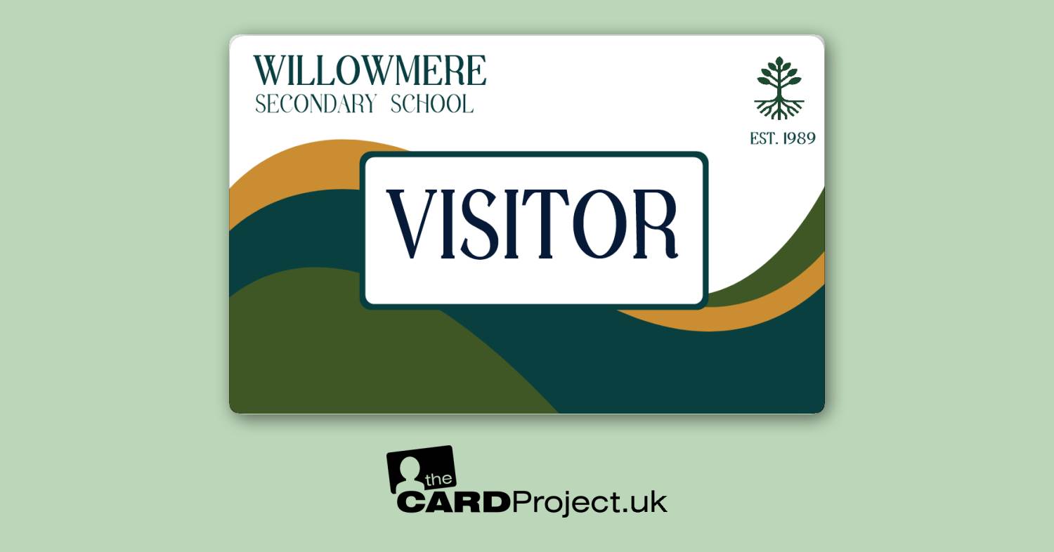 Secondary School Green Wave Visitor Card (FRONT)
